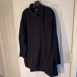 Eileen Fisher black zip front jacket